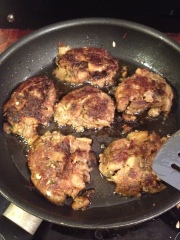 Is it meat? NO! its eggplant burgers - very tasty and much healthier!